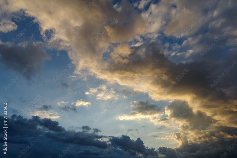 Scenic view of cloudy sky during sunset Scenic view of cloudy sky during sunset