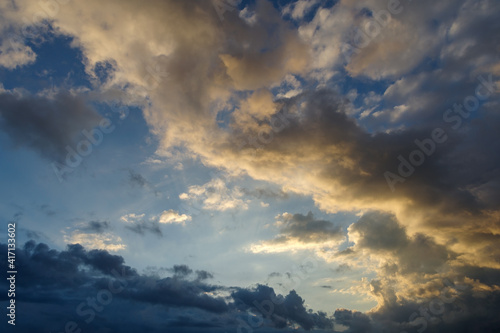 Scenic view of cloudy sky during sunset