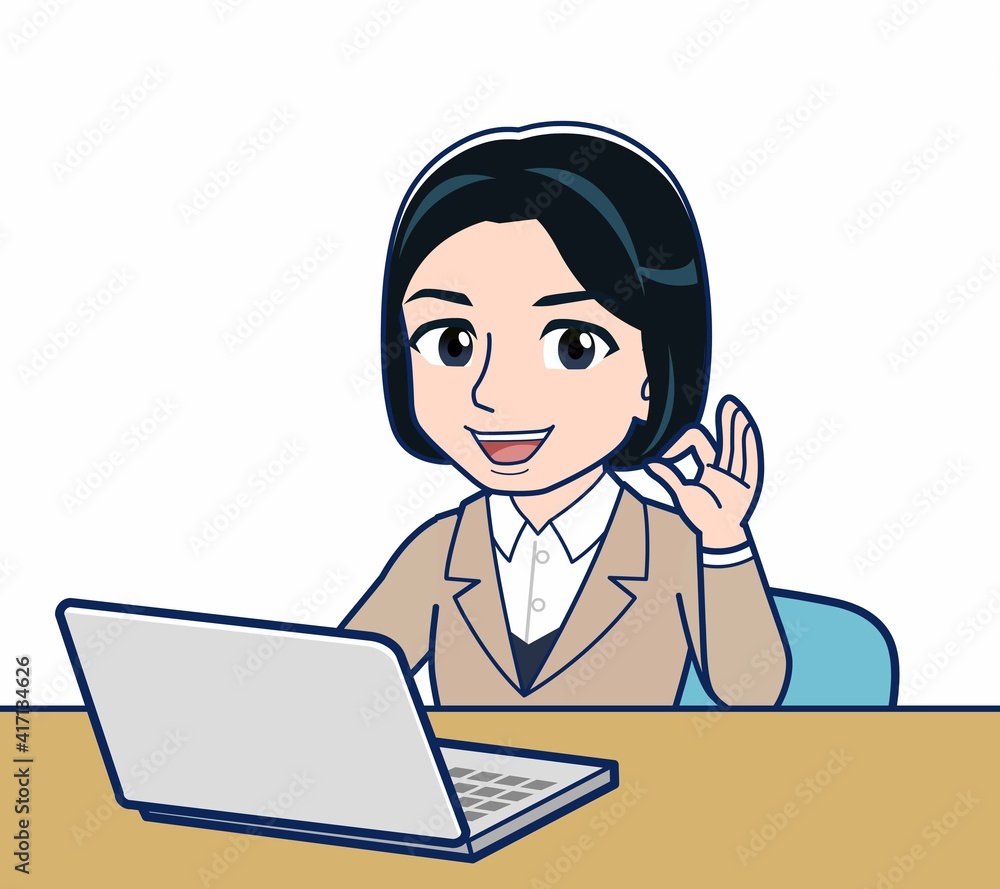 ビジネススーツを着た若い女性 ビジネススーツを着た若い女性