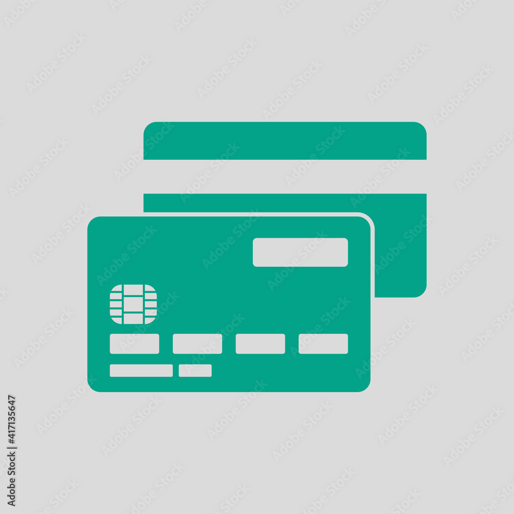 Front And Back Side Of Credit Card Icon Front And Back Side Of Credit Card Icon