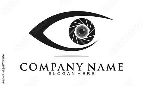 Eye lens unique vector icon