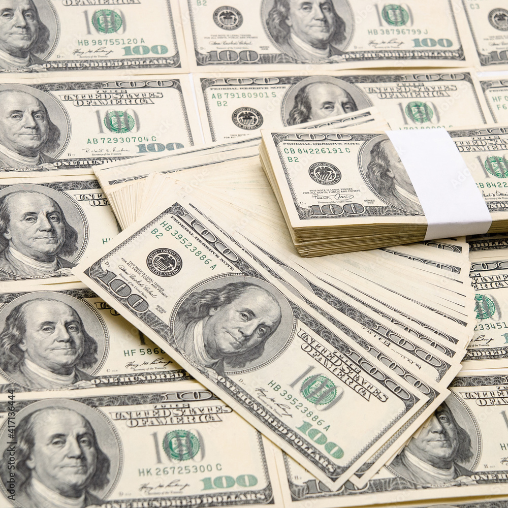 Banknotes of one hundred American dollars Banknotes of one hundred American dollars