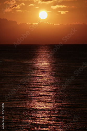 Fototapeta Naklejka Na Ścianę i Meble -  sunset in the sea | Good morning