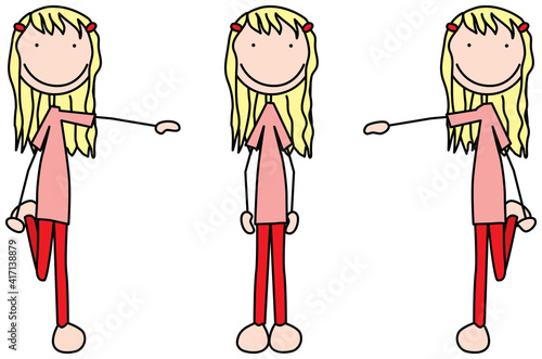 Happy kid exercises
