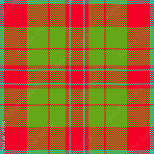Pixel background vector design. Modern seamless pattern plaid. Square texture fabric. Tartan scottish textile. Beauty color madras ornament.