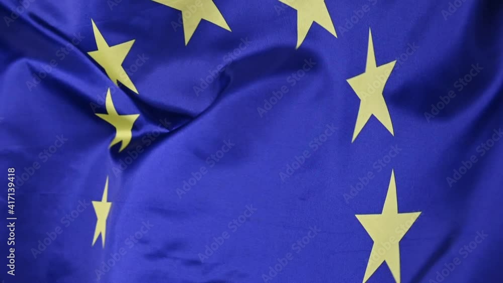 European Union flag waving in the wind European Union flag waving in the wind