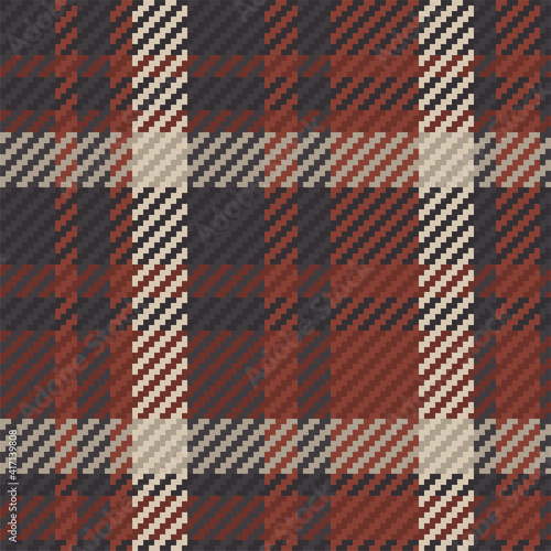 Seamless pattern of scottish tartan plaid. Repeatable background with check fabric texture. Vector backdrop striped textile print.
