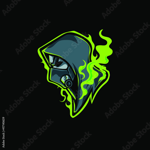 Urban Man with a gas mask