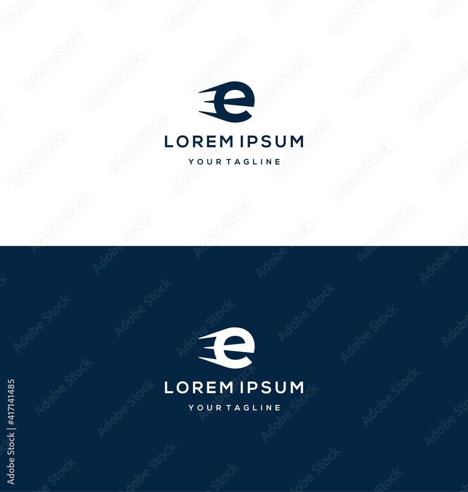 initial letter e fast logo icon initial letter e fast logo icon