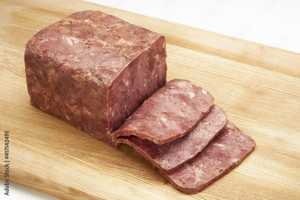 Meat delicacies on a light board Meat delicacies on a light board