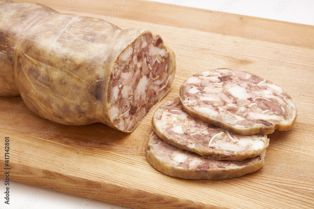 Meat delicacies on a light board Meat delicacies on a light board