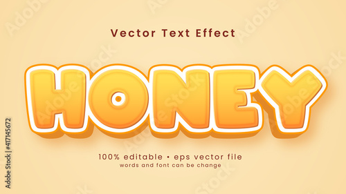 Honey Text Effect with soft color
