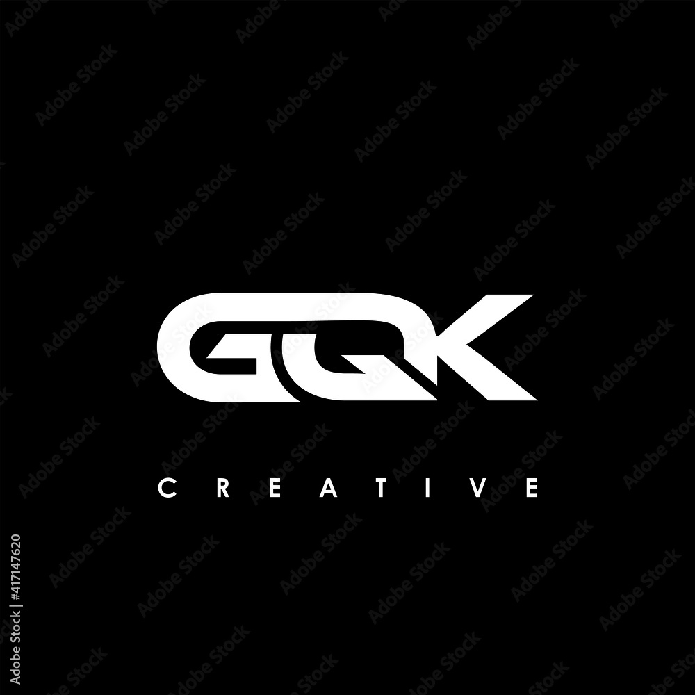 GQK Letter Initial Logo Design Template Vector Illustration