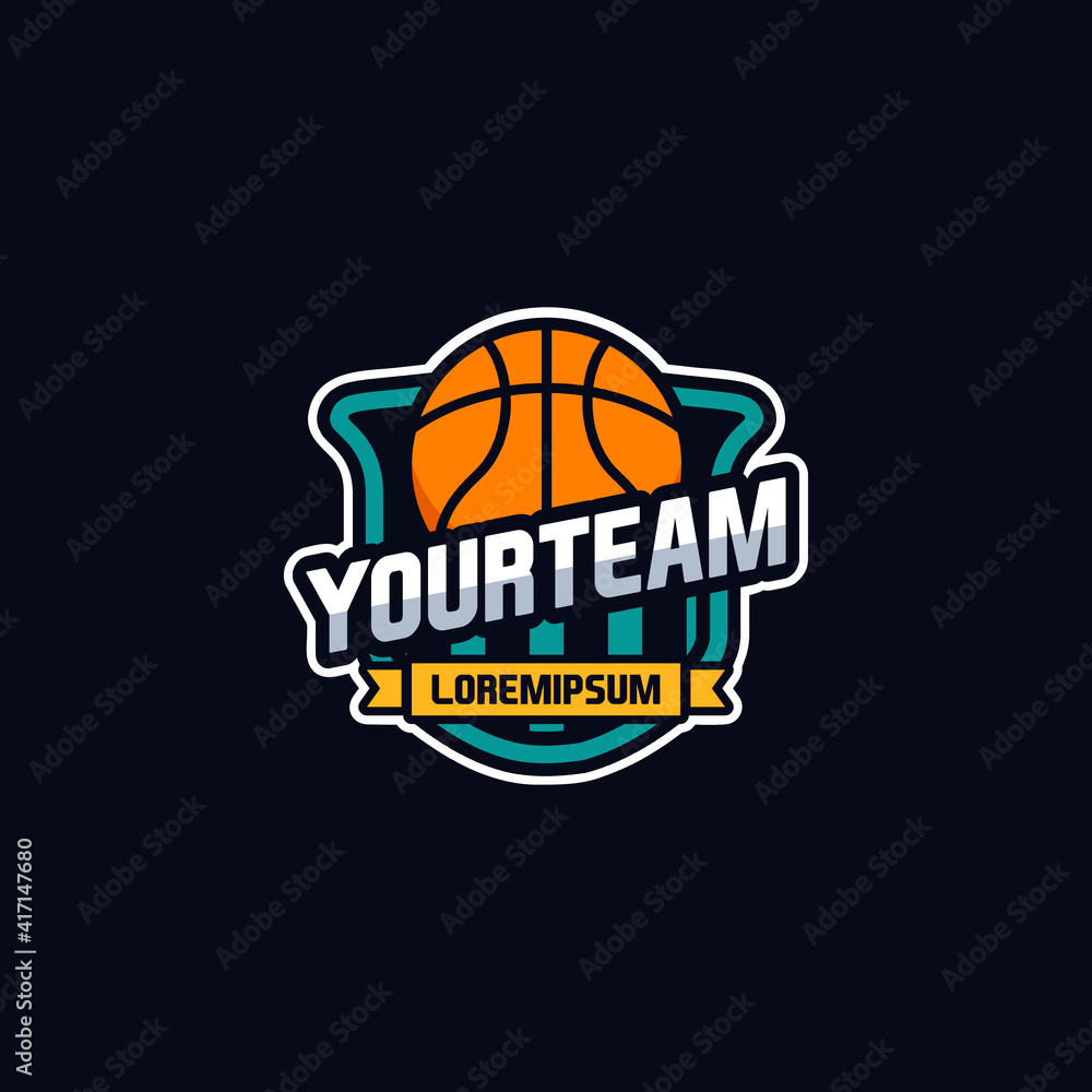 Illustration vector graphic of Basketball logo. Logo emblems, badges and design elements. Design Template Inspiration. for t-shirt, team or championship Illustration vector graphic of Basketball logo. Logo emblems, badges and design elements. Design Template Inspiration. for t-shirt, team or championship