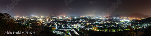 Panorama view of city in the night time. © Rattanachoat