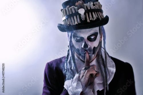 Obraz na płótnie voodoo priest inspired look, studio setting.