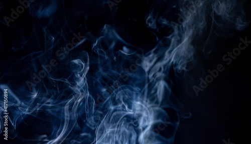 Incense (bikhawr)  Smoke on Black Backdrop. photo