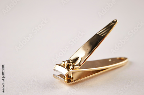 Nail clippers on white background  photo