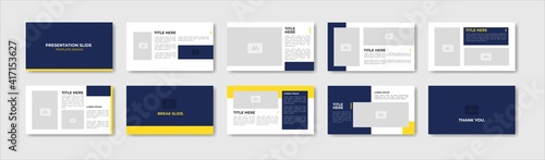 Business presentation template design. Minimalis, modern and keynote vector illustration