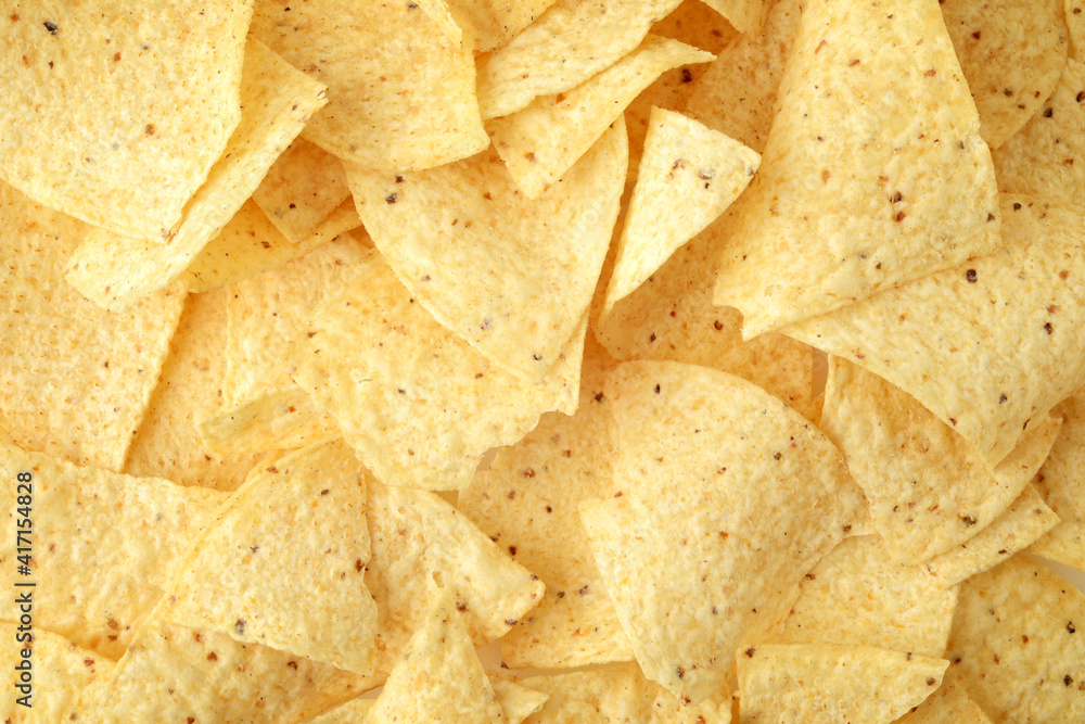 closeup background of nacho chips
