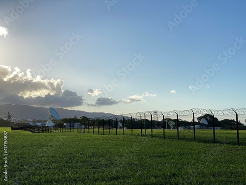 Huge antenna of Sainte Marie Reunion island for broadcasting