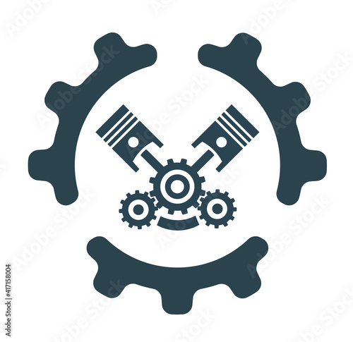 Vector illustration of the icon, the logo of the car engine.