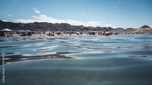 Over the surface shot at Lake Mead in Nevada, USA