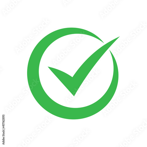 Free Download Green checkmark wich circle icon isolated on white background. Flat symbol style. Concept, check mark accept vote. Vector illustration. - GFXLoad