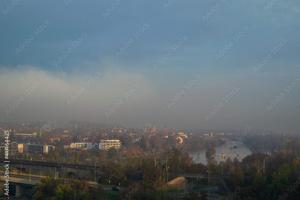 fog over the city