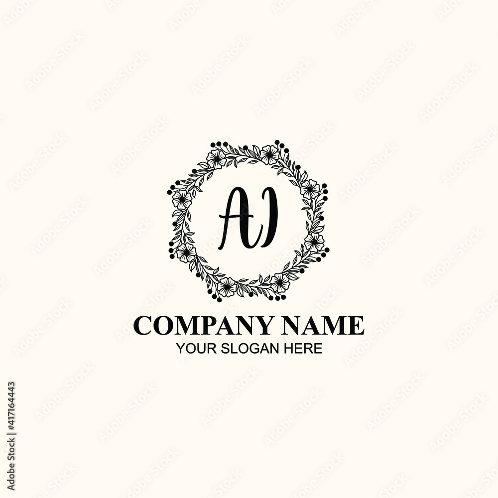 Letter AI Beautiful handwriting logo Letter AI Beautiful handwriting logo