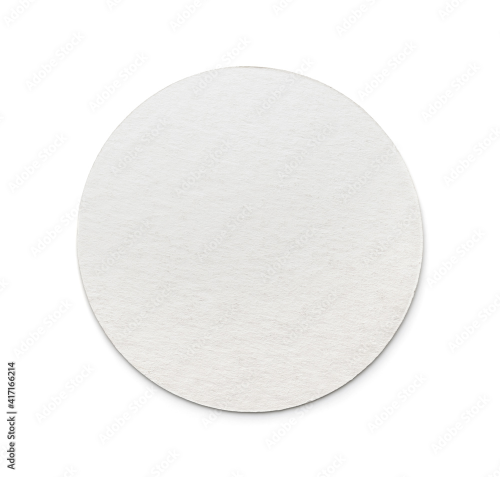 Front view of blank round cardboard beer coaster Front view of blank round cardboard beer coaster