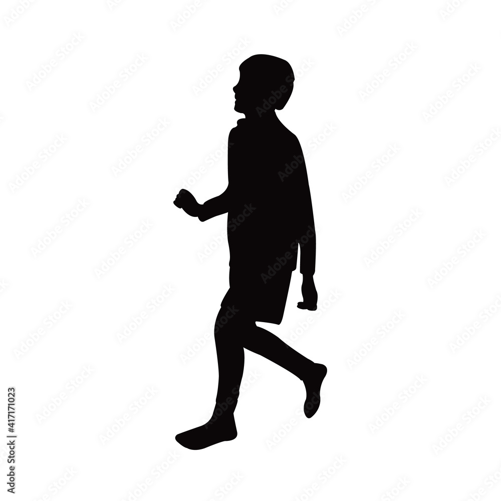a child walking body silhouette vector a child walking body silhouette vector
