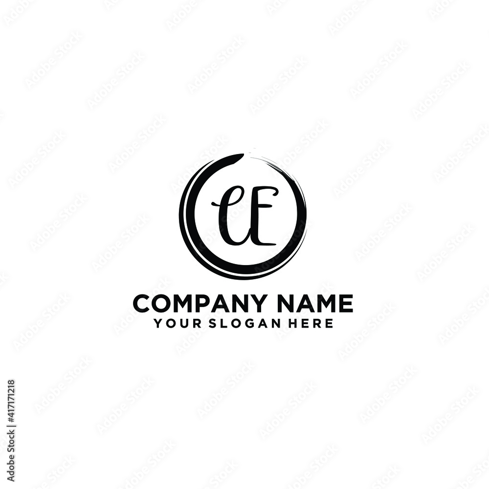 Letter CE Beautiful handwriting logo