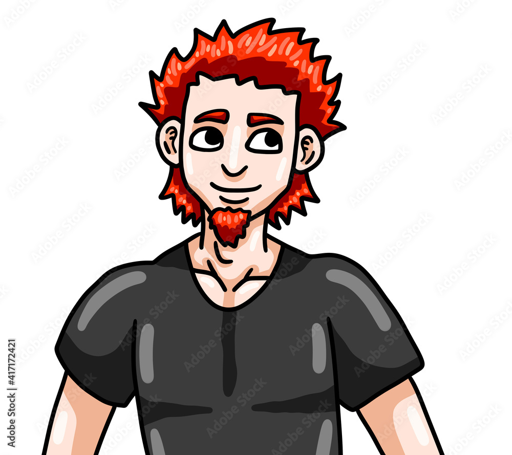 Stylized Cute Handsome Ginger Man Stylized Cute Handsome Ginger Man