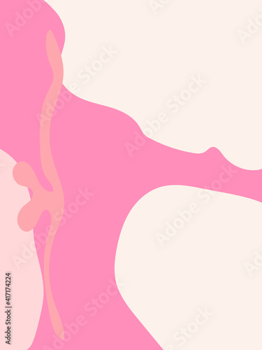 Colored templates with abstract shapes in delicate pink pastel colors. Fashionable modern stylish flyer  postcard  brochure  leaflet  business card  interior decor. Vector graphics.