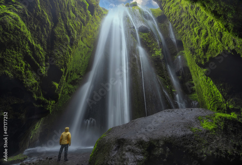 Gljúfrabúi, a hidden waterfalls in Iceland photo