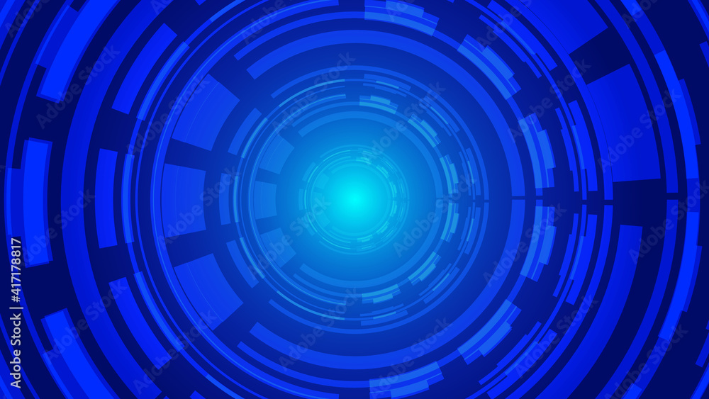 Abstract blue circle futuristic technology background . Abstract blue circle futuristic technology background .