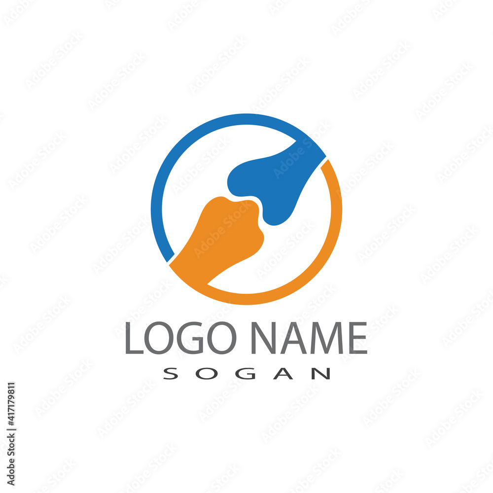 Obraz premium Bone logo template vector illustration design