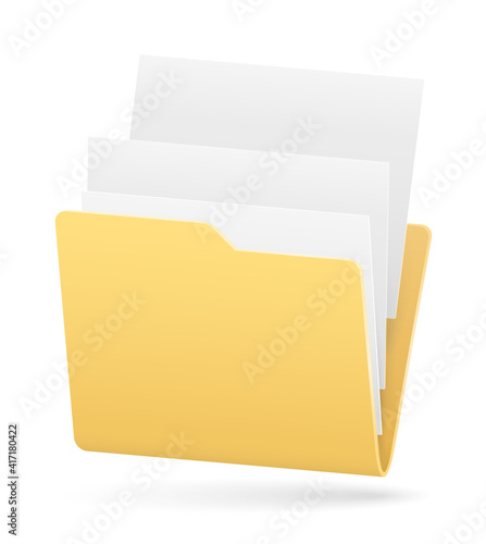 vector full folder of documents and papers