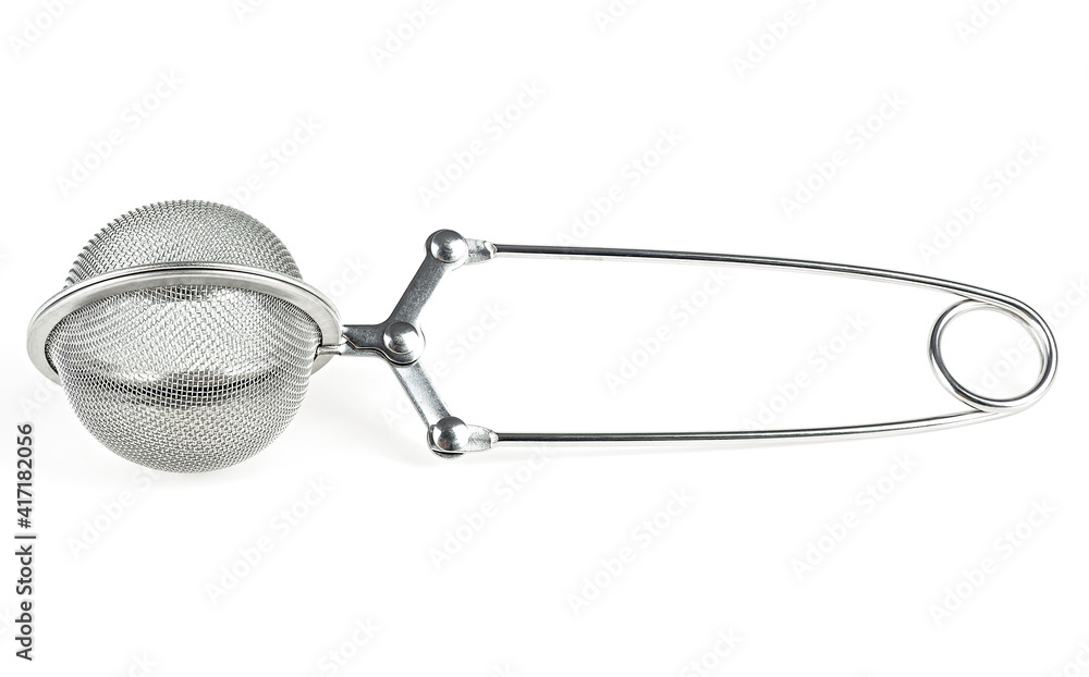 Front view of tea strainer isolated on a white background Front view of tea strainer isolated on a white background