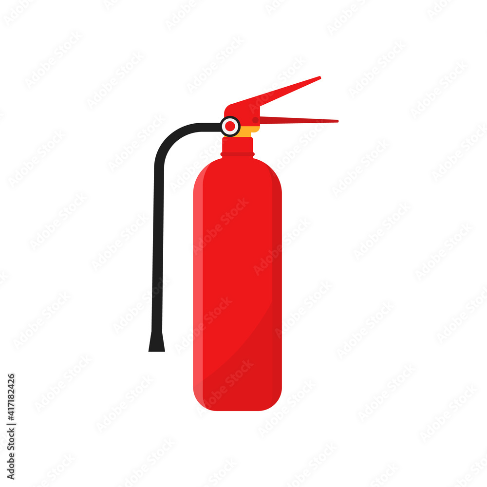 Stand alone Icon in flat style ( Fire Extinguisher ) isolated on white background. Stand alone Icon in flat style ( Fire Extinguisher ) isolated on white background.