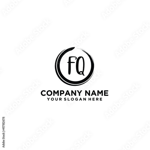 Letter FQ Beautiful handwriting logo