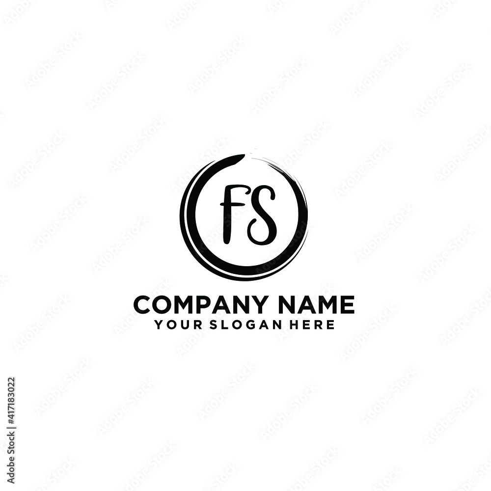 Letter FS Beautiful handwriting logo
