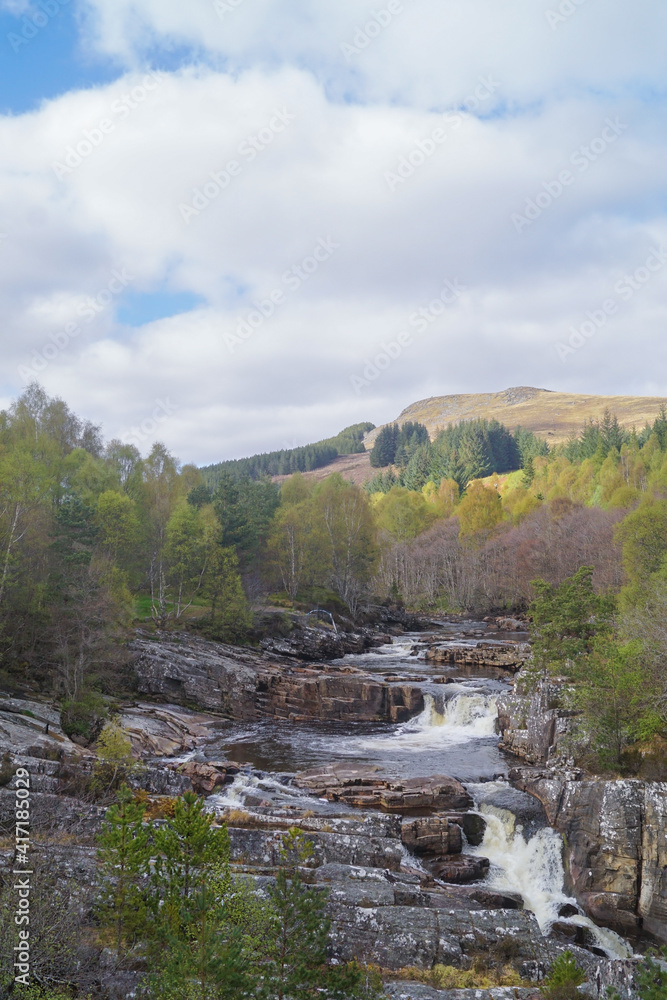 Black Water Falls near Garve in the Scottish highlands