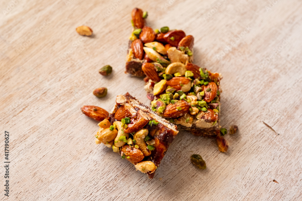 Arabic sweets  filled with pistachio and almond