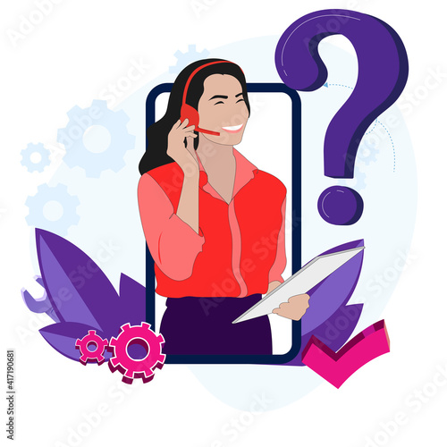 Call center online, application faq and technical assistance