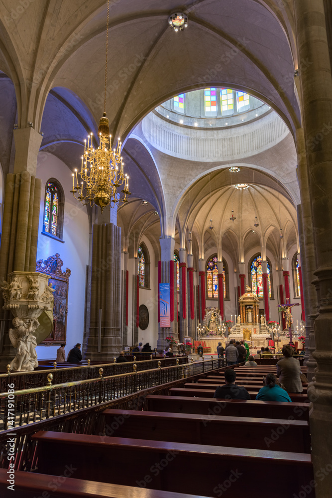 Fototapeta premium Interior of Cathedral of San Cristobal de La Laguna. Tenerife, Canary Islands.