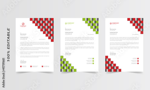 Letterhead template. Business letterhead design template