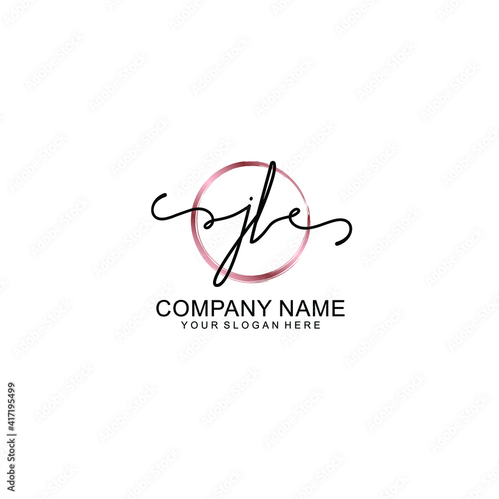 Letter JL Beautiful handwriting logo