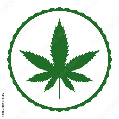  cannabis icon badge